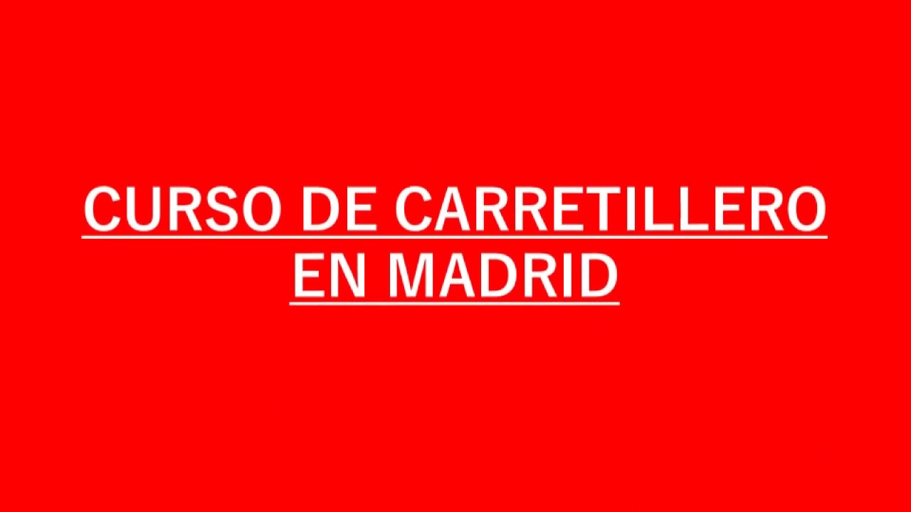 carnet de carretillero alcalá de henares