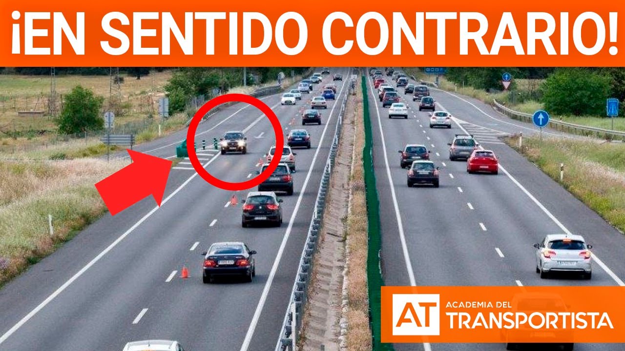 carril abierto a la circulación en sentido contrario al normal