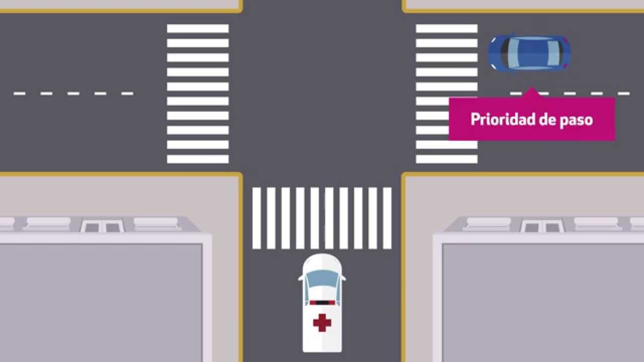 debe ceder el paso al vehículo blanco de la izquierda