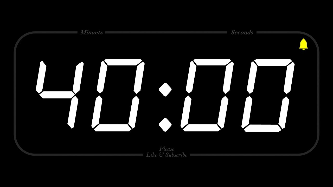 pon una alarma en 40 minutos