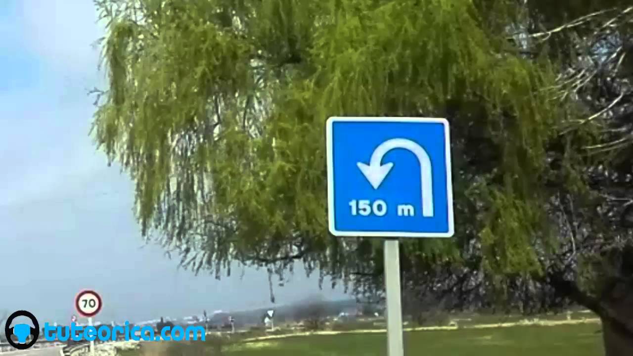 cambio de sentido al mismo nivel a 300 metros