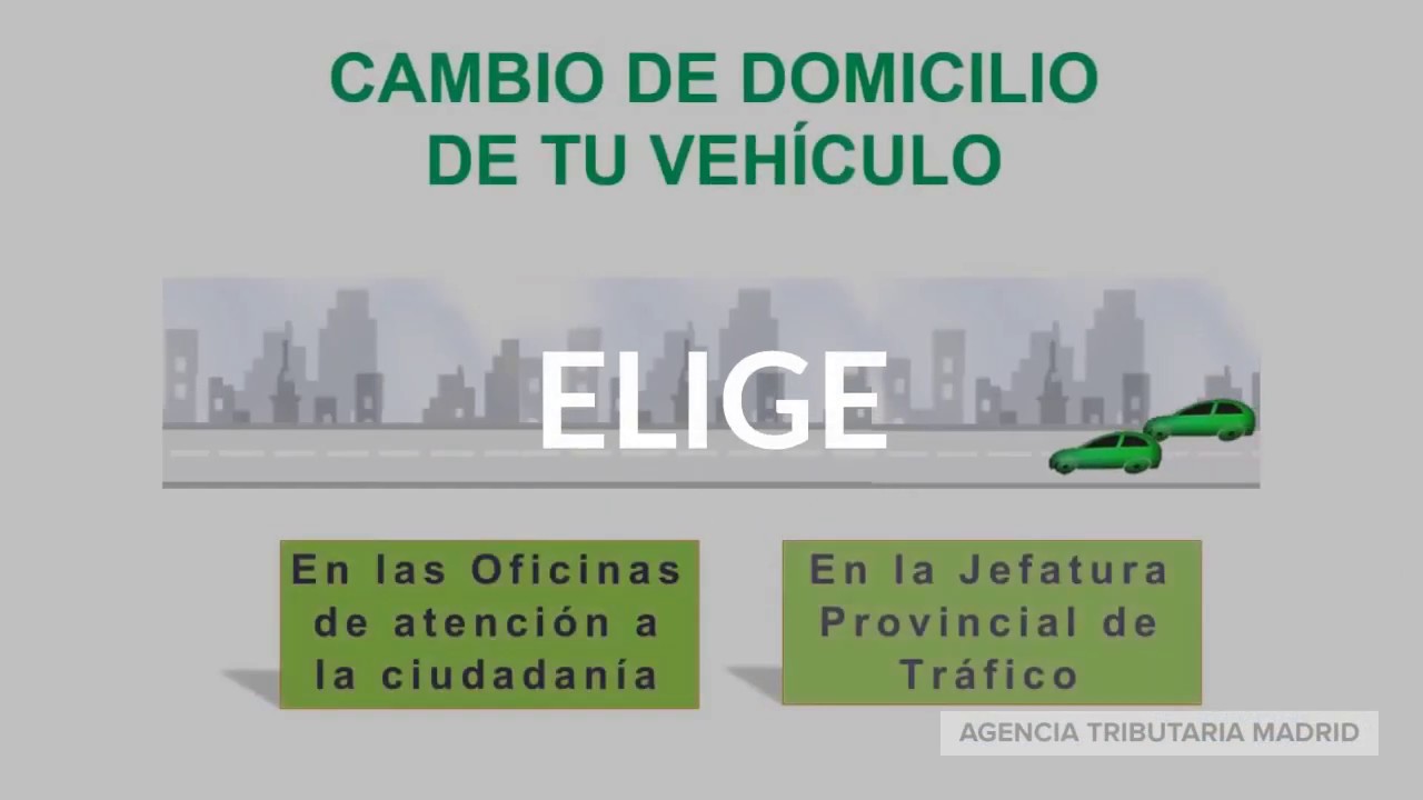dirección general de tráfico cambio de domicilio