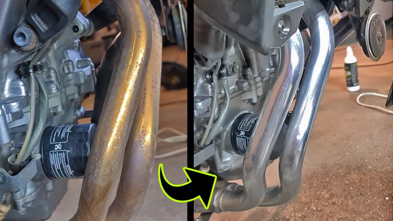 como pulir un escape de moto