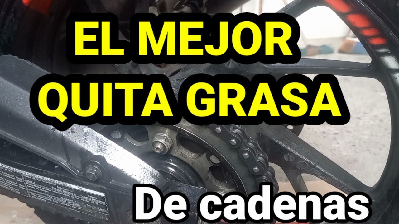 como quitar grasa de cadena de moto